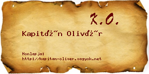 Kapitán Olivér névjegykártya